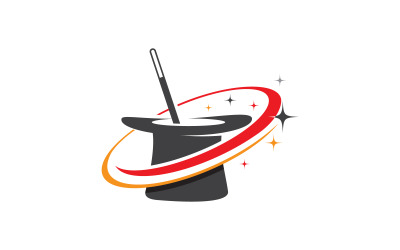 Zaubershow, Zirkus, Veranstaltung, Logo, Symbol, Illustration, Design, Vorlage, v.1
