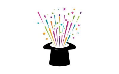 Zaubershow, Zirkus, Veranstaltung, Logo, Symbol, Illustration, Design, Vorlage, v.23