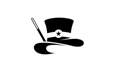 Zaubershow, Zirkus, Veranstaltung, Logo, Symbol, Illustration, Design, Vorlage, v.4