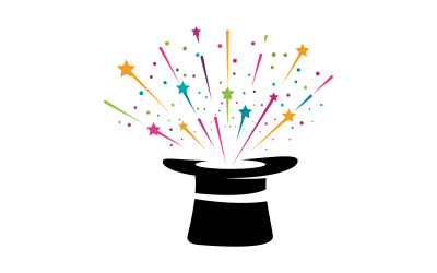Zaubershow, Zirkus, Veranstaltung, Logo, Symbol, Illustration, Design, Vorlage, v.5