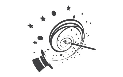 Zaubershow, Zirkus, Veranstaltung, Logo, Symbol, Illustration, Design, Vorlage, v.8