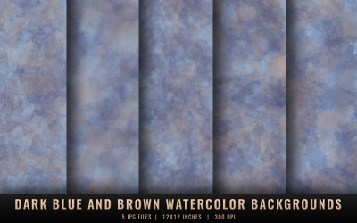 Dark Blue and Brown Watercolor Backgrounds