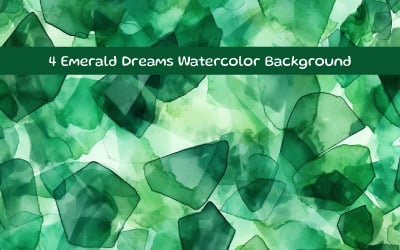 Emerald dreams watercolor background