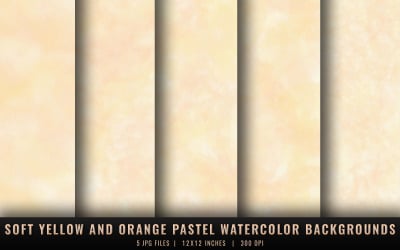 Fondos de acuarela pastel en tonos amarillos y naranjas suaves
