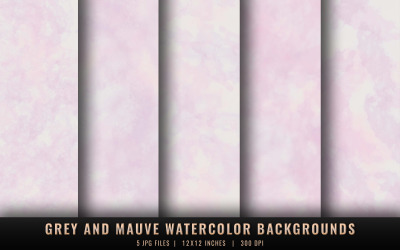 Grey and Mauve Watercolor Backgrounds