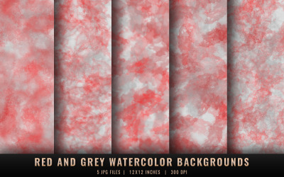Red and Grey Watercolor Backgrounds