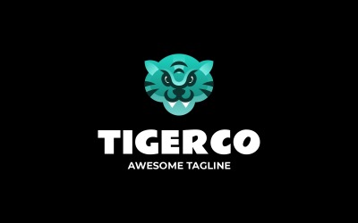 Tiger Mascot Gradient Logo