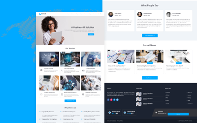 Pentasoft Pro – IT megoldások, szoftverszolgáltatások és tanácsadás HTML weboldal sablon