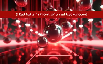 Red balls in front of red background