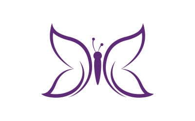 Beauty Butterfly Vector icon logo design template v.21