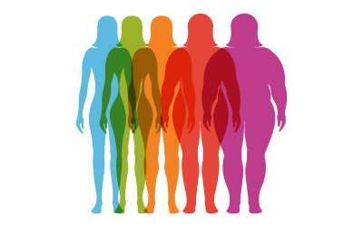 Body mass index vektor illustration designmall v.6