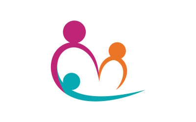 Community adoption, network and social logo design template v.5