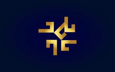 Gold L Letter Brand Design Template