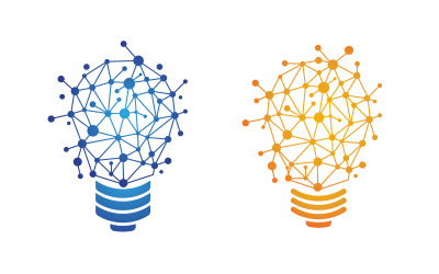 Light bulb symbol logo design illustration template v.1