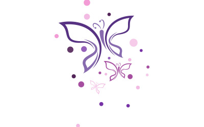 Шаблон дизайна логотипа Beauty Butterfly Vector v.14