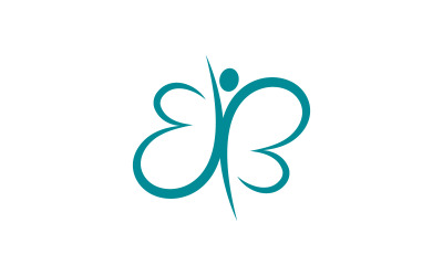 Шаблон дизайна логотипа Beauty Butterfly Vector v.16