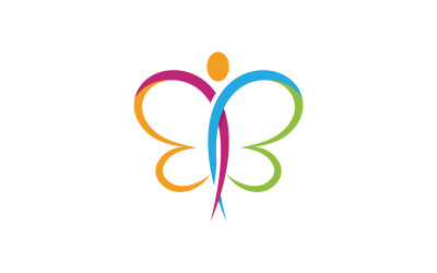 Шаблон дизайна логотипа Beauty Butterfly Vector v.17