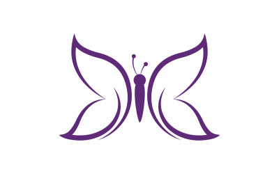 Шаблон дизайна логотипа Beauty Butterfly Vector v.21