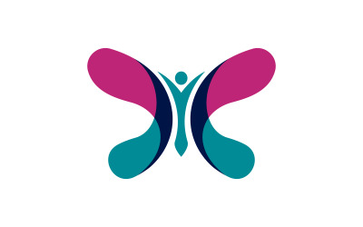 Шаблон дизайна логотипа Beauty Butterfly Vector v.26