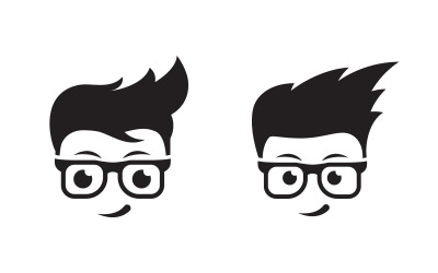 Smart Geek Boy ikon design illustration Mall v.1