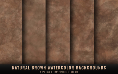 Abstract Natural Brown Watercolor Backgrounds