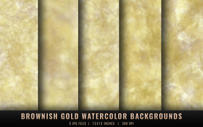 Brownish Gold Watercolor Backgrounds