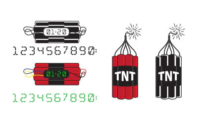 Explode Vector icon design illustration Template