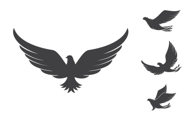 Falcon wing ikon Mall logotyp illustration design v.2