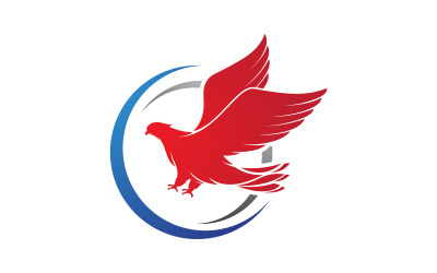 Falcon wing ikon Mall logotyp illustration design v.3