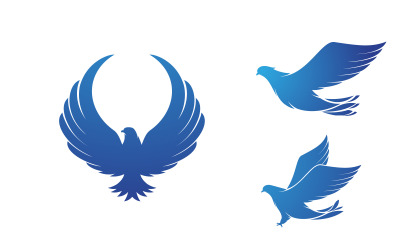 Falcon wing ikon Mall logotyp illustration design v.4