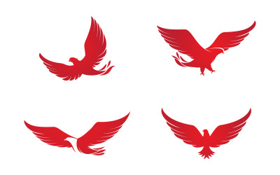 Falcon wing ikon Mall logotyp illustration design v.5
