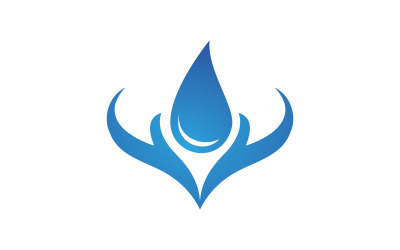 Goccia d&amp;#39;acqua natura Logo Template illustrazione vettoriale design v.4