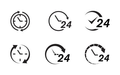 24 Hour icon vector illustration design template