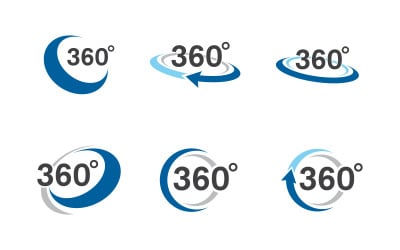 360 Circle Vector ikona projekt ilustracja szablon v.1