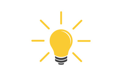 Light bulb symbol logo design illustration template v.2