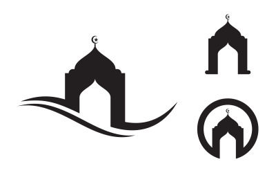 Moslem building vector Illustration design template