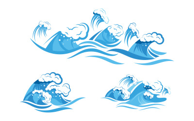 Onda Acqua elemento mare illustrazione vettoriale design v.1