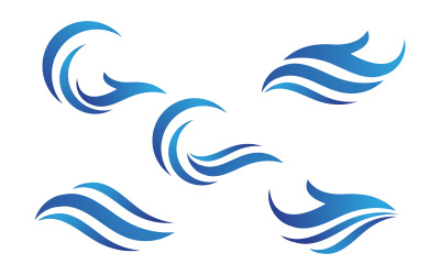 Onda Acqua elemento mare illustrazione vettoriale design v.5