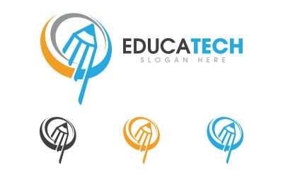 Pen Education Template vector icon illustration design v.10