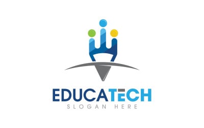Pen Education Template vector icon illustration design v.8