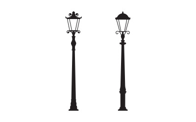 Postes de luz Ícone vetorial design ilustração modelo