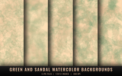Sfondi acquerello verde e sandalo