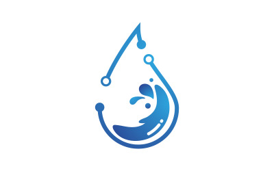 Szablon logo kropla wody natura ilustracja wektorowa projekt v.6
