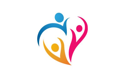 Szablon projektu logo dla opieki adopcyjnej, sieci i mediów społecznościowych v.2