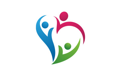 Szablon projektu logo dla opieki adopcyjnej, sieci i mediów społecznościowych v.3