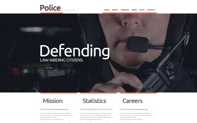 Duyarlı Polis Web Sitesi Şablonu