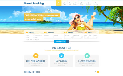 Modèle de site Web réactif pour les billets d&amp;#39;avion