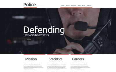 Plantilla de sitio web adaptable a la policía
