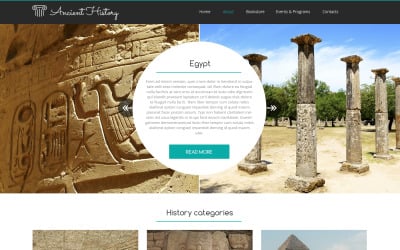 Plantilla de sitio web adaptable para museos