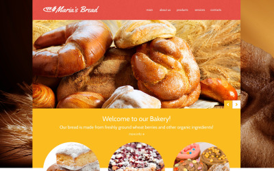 Plantilla Web Responsive para Sitio de Panaderías #48985